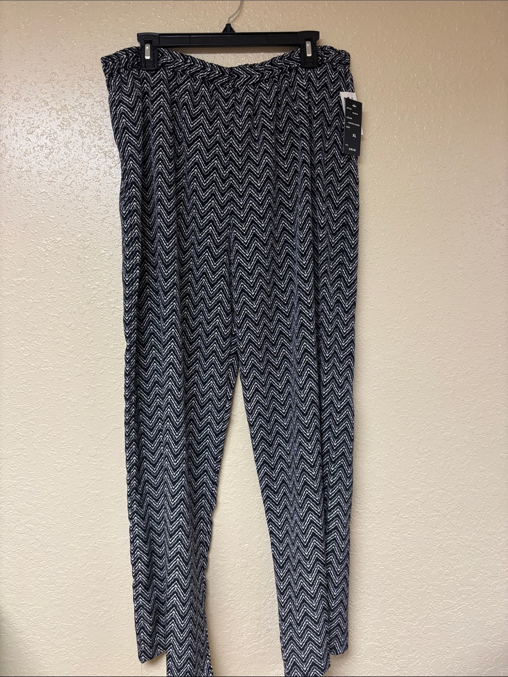 Robert Louis Black and White Chevron Trousers